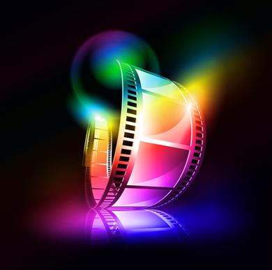 colorful film art background vector