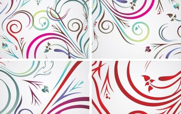 Colorful floral backrounds