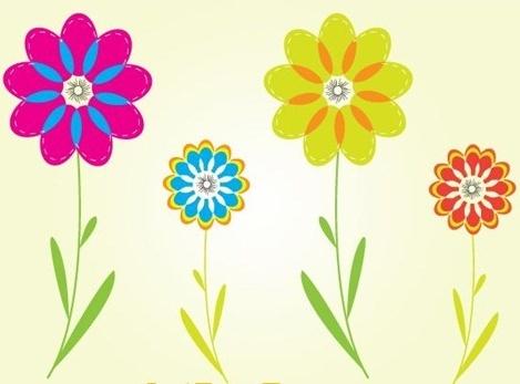 Colorful Flower Vectors
