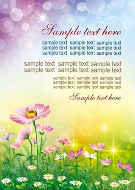 colorful flowers background 01 vector