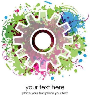 colorful gears background 02 vector