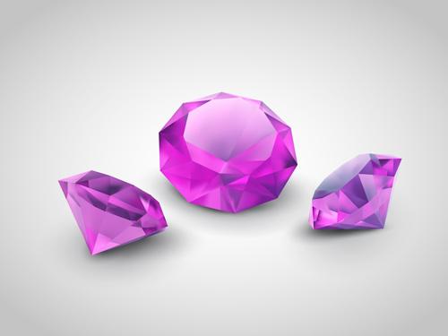 colorful gems design vector