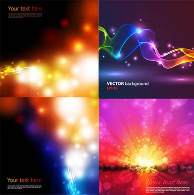 colorful halo light background vector art
