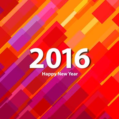 colorful happy new year 2016 card
