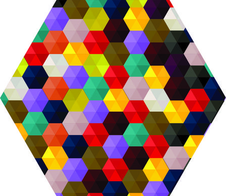 colorful hexagon
