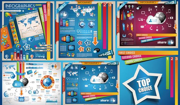 colorful information chart design vector