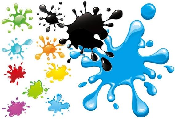 colorful ink vector