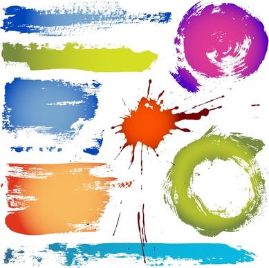 colorful ink vector abstract grunge design