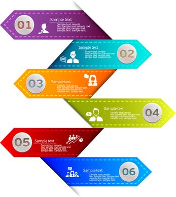 colorful leather tags vector illustration of infographic diagram