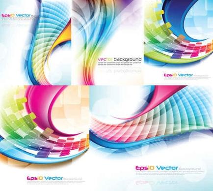 Colorful Light Lines Vector Background
