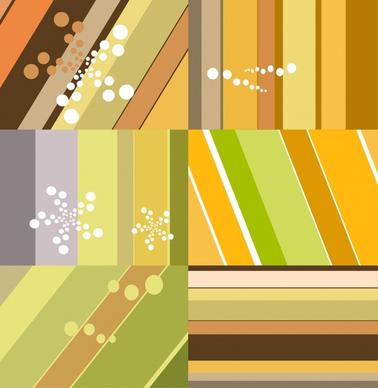 abstract background sets colorful flat stripes ornament