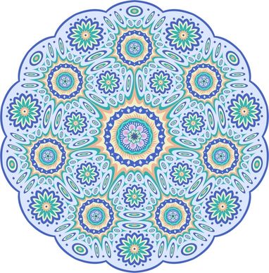 colorful mandala pattern circle vector illustration