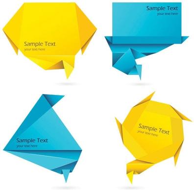 colorful origami decorations vector graphics 5
