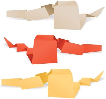 colorful origami decorative graphics vector 2
