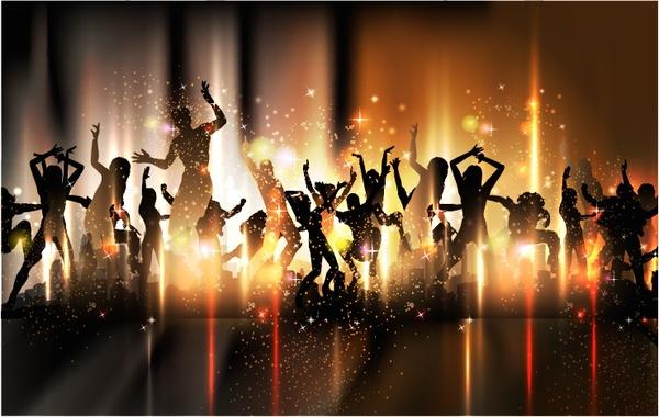 colorful party dance party background vector