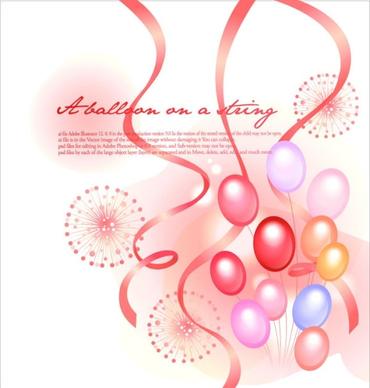 colorful ribbon balloon festival fireworks background vector 1