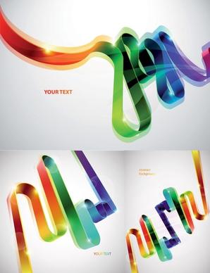 colorful ribbons vector