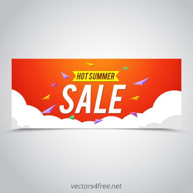 colorful sale banner vector