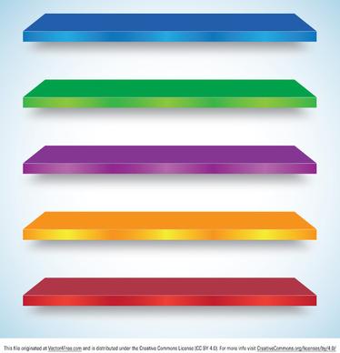 colorful shelf vectors