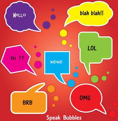 colorful speak bubbles