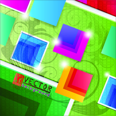 colorful square vector background art