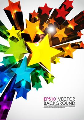 colorful stars background art vector