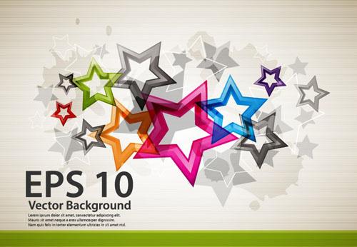 colorful stars background art vector