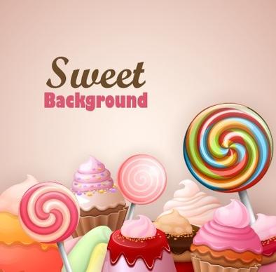 colorful sweet and background art vector