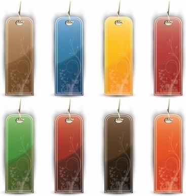 Colorful Tags and Labels Vector Set