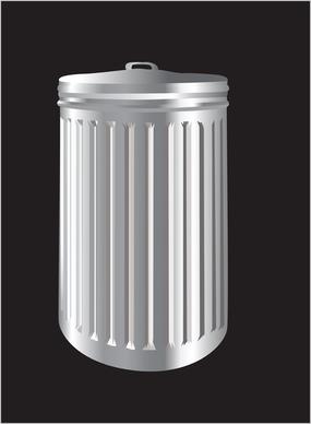 colorful trash can vector