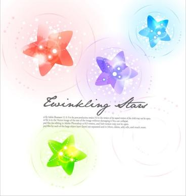 colorful vector background 1 star