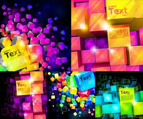 colorful vector background cube