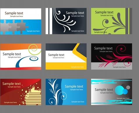 card templates modern colorful themes decor