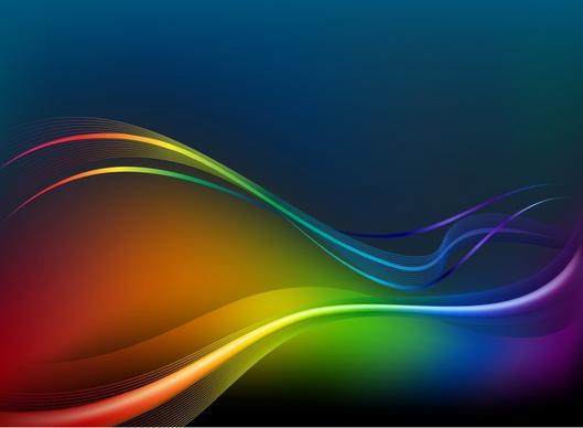 decorative background modern multicolored dynamic swirled lines