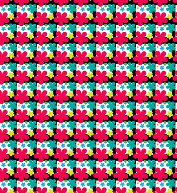 colorful vector petal pattern