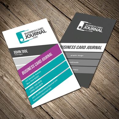 colorful vertical business card template