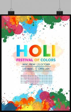 colors festival poster colorful grunge design