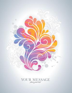 colors floral object vector backgrounds