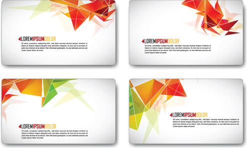 colors origami cards vector