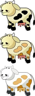 Colour Cows clip art