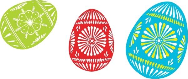 Colour Easter Eggs clip art