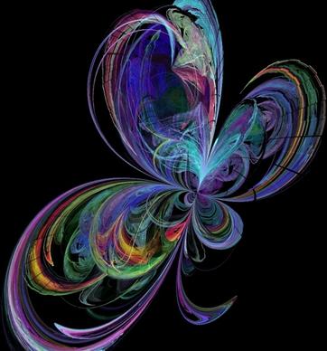 colourful butterfly fractal
