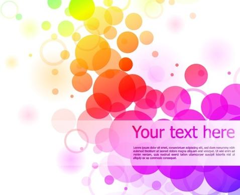colourful circles background sparkling style