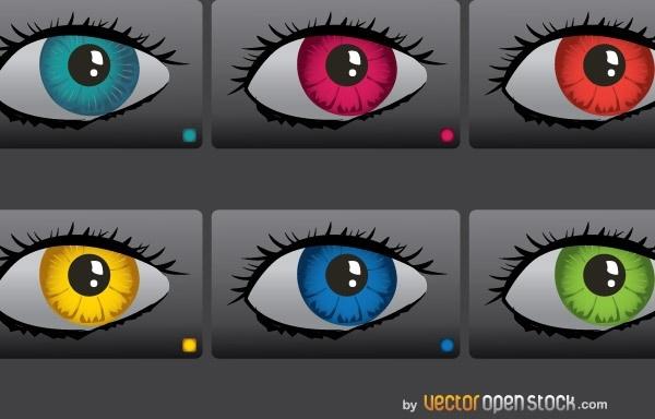 Colourful eyes vector