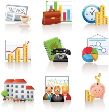commercial and financial icon vector 1