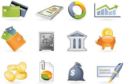 commercial and financial icon vector 2