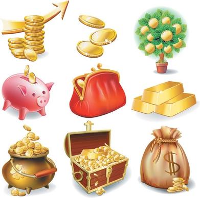 commercial and financial icon vector 3