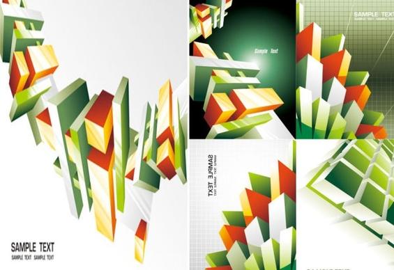 commercial background vector the trend cube