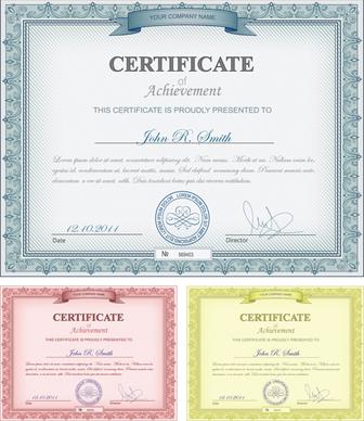 commonly certificate cover vector template