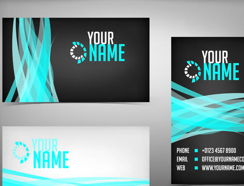 commonly flyer and business card design vector
